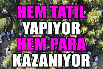 Karavanı iş yeri yaptı, hem tatil yapıyor hem para kazanıyor