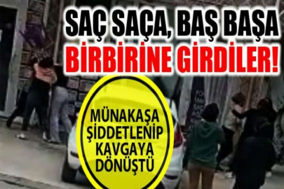 Kadınlar saç saça, baş başa birbirine girdi