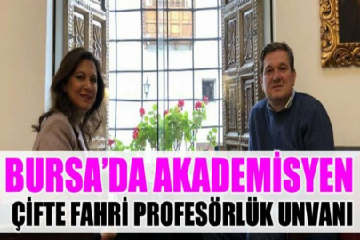 Bursa’da akademisyen çifte fahri profesörlük unvanı