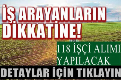 Tarım ve Orman Bakanlığı 118 İşçi alacak