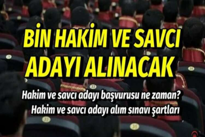 Adalet Bakanlığı 1.000 Hakim ve Savcı Adayı alacak