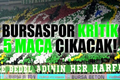 Bursaspor kritik 5 maça çıkacak