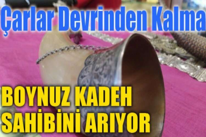 Çarlar devrinden kalma boynuz kadeh sahibini arıyor