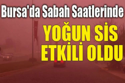 Bursa'da sabah saatlerinde yoğun sis etkili oldu