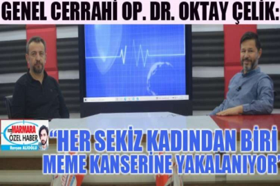 Genel Cerrahi Op. Dr. Oktay Çelik: “Her sekiz kadından biri  meme kanserine yakalanıyor”