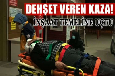 İnşaat temeline uçtu