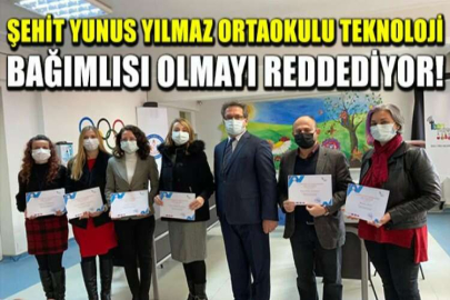 Şehit Yunus Yılmaz Ortaokulu teknoloji bağımlısı olmayı reddediyor