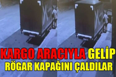 Kargo aracıyla gelip rögar kapağını çaldılar