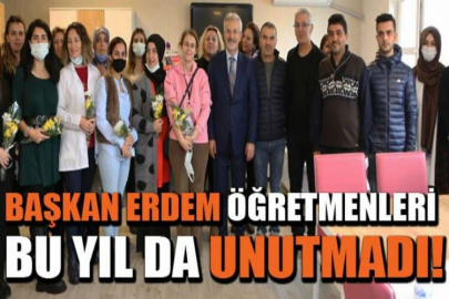 Başkan Erdem öğretmenleri bu yıl da unutmadı