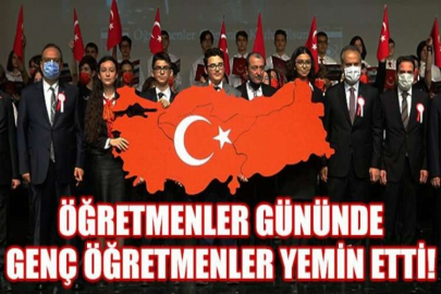 Öğretmenler Gününde genç öğretmenler yemin etti