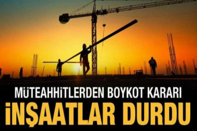 15 gün boykot ederek inşaatları durdurmuşlardı! Müteahhitler şimdi de KDV indirimi talep etti