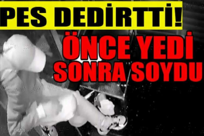 Önce döner yedi, sonra hırsızlık yaptı