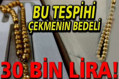 Altın tespih büyük ilgi çekiyor