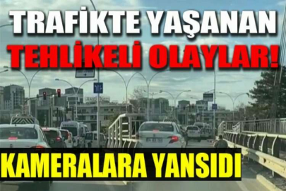 Bursa'da trafikte yaşanan tehlikeli anlar kameralara yansıdı