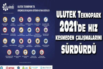 ULUTEK Teknopark 2021'de hız kesmeden çalışmalarını sürdürdü