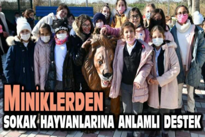 Miniklerden sokak hayvanlarına anlamlı destek