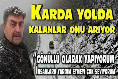 Karda yolda kalanlar onu arıyor