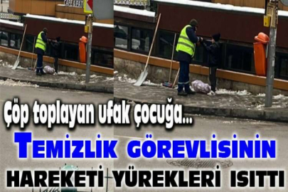 Temizlik görevlisinin hareketi yürekleri ısıttı