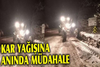 Kar yağışına anında müdahale