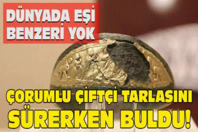 Çorumlu çiftçi tarlasını sürerken buldu!