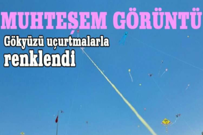 Gökyüzü uçurtmalarla renklendi