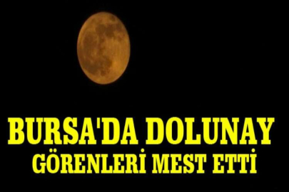 Bursa'da dolunay görenleri mest etti