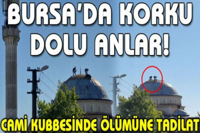 Cami kubbesinde ölümüne tadilat