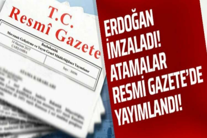 Cumhurbaşkanı Erdoğan imzaladı! Atama kararları Resmi Gazete'de