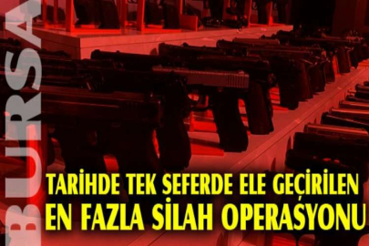 Bursa tarihinde tek seferde ele geçirilen en fazla silah operasyonu