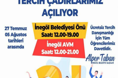 Üniversite öğrencileri için ücretsiz tercih çadırı