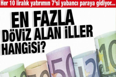 En fazla döviz alan şehirlerin listesi açıklandı! İlk üç sıradaki iller dikkat çekti