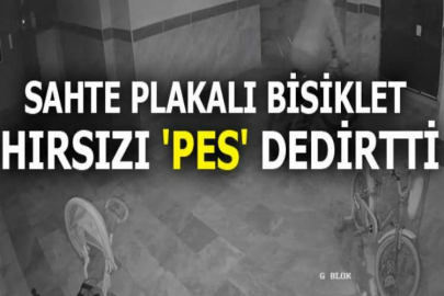 Sahte plakalı bisiklet hırsızı 'pes' dedirtti