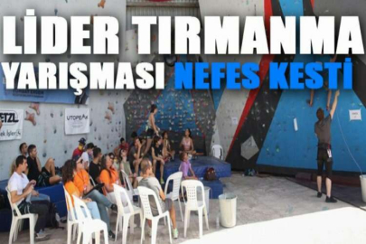 Lider tırmanma yarışması nefes kesti