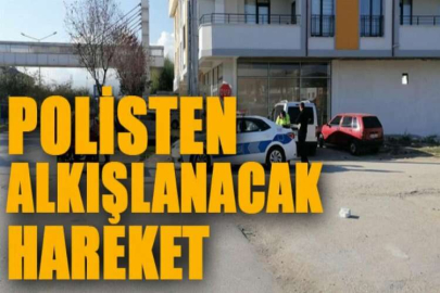 Polisten alkışlanacak hareket