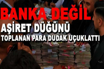 Banka değil, aşiret düğünü, 11 milyon 500 bin TL para toplandı