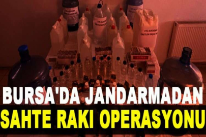 Bursa'da jandarmadan sahte rakı operasyonu