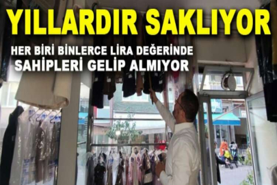 Yıllardır müşterilerinin unuttuğu kıyafetleri saklıyor