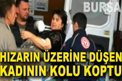 Hızarın üzerine düşen kadının kolu koptu