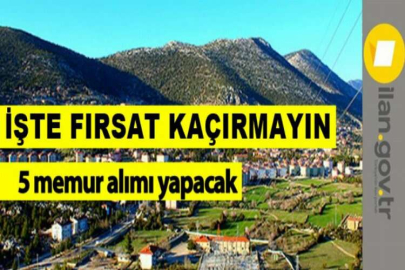 Akseki Belediye Başkanlığı 5 memur alımı yapacak