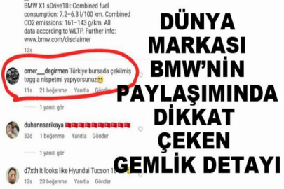 Dünya markası BMW’nin paylaşımında dikkat çeken Gemlik detayı