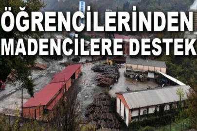 Öğrencilerinden madencilere destek