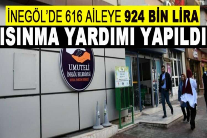 İnegöl’de 616 aileye 924 bin lira ısınma yardımı yapıldı