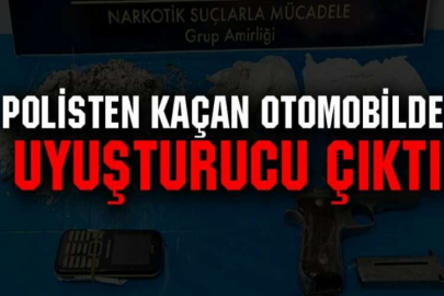 Polisten kaçan otomobilde uyuşturucu çıktı