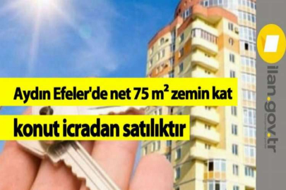 Aydın Efeler'de net 75 m² zemin kat konut icradan satılıktır