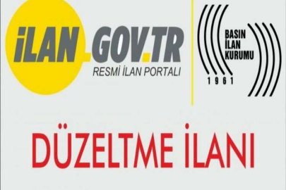 Düzeltme ilanı ILN01771170 ihale