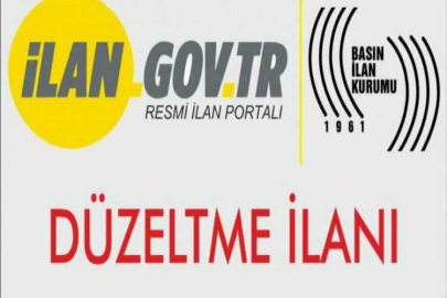 Düzeltme ilanı ILN01762770 icra Düzeltilen İlana Git