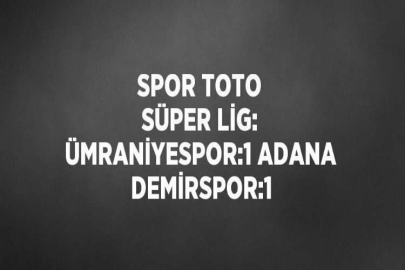 SPOR TOTO SÜPER LİG: ÜMRANİYESPOR:1 ADANA DEMİRSPOR:1