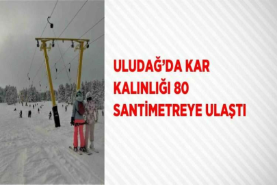 ULUDAĞ’DA KAR KALINLIĞI 80 SANTİMETREYE ULAŞTI