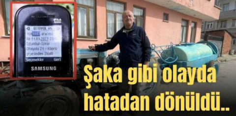 Şaka gibi olayda hatadan dönüldü..