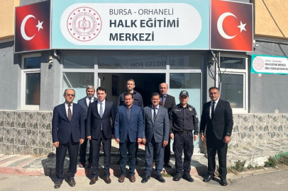 Orhaneli kaymakamı halk eğitim merkezini inceledi